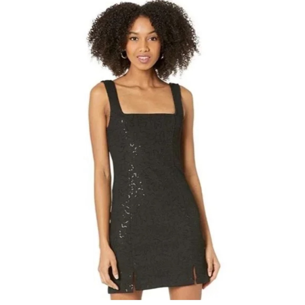 BB Dakota By Steve Madden Mesh Is More Sequin Minidress Black Womens Size 4